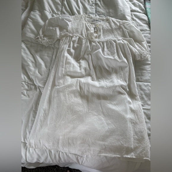 Reformation Ivory Ruffled Blouse